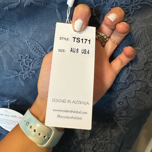 NWT two sisters lace cutout dress with cut out back - Picture 3 of 4